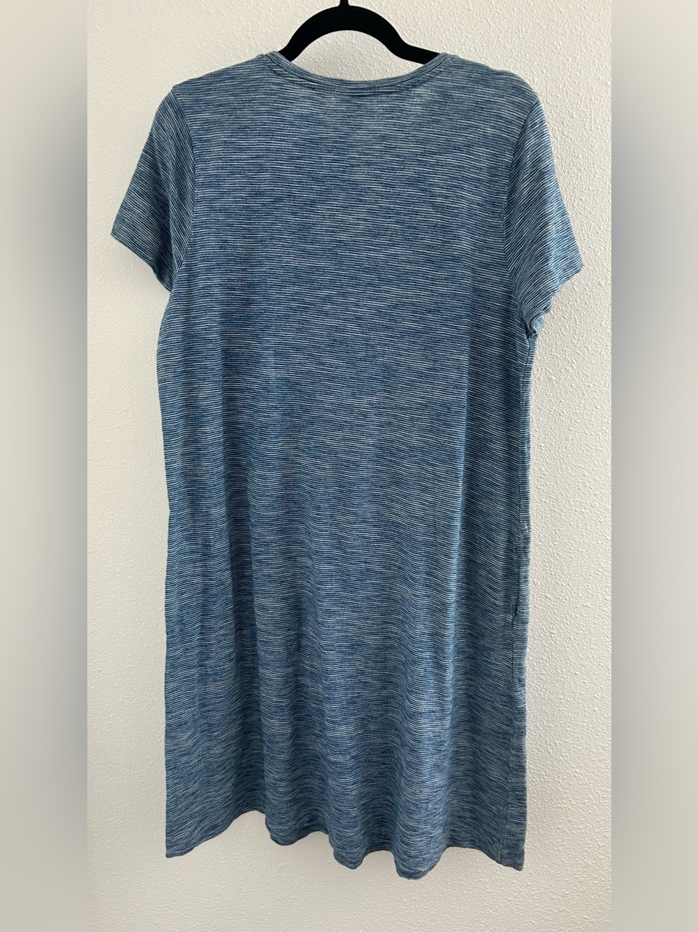 Pure Jill Soft Blue Heathered Midi T-Shirt Dress - Picture 4 of 4